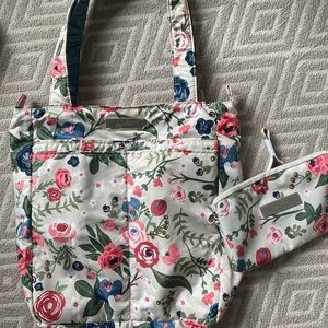 Ju-Ju-Be Floral Baby Bag with Matching Pouch